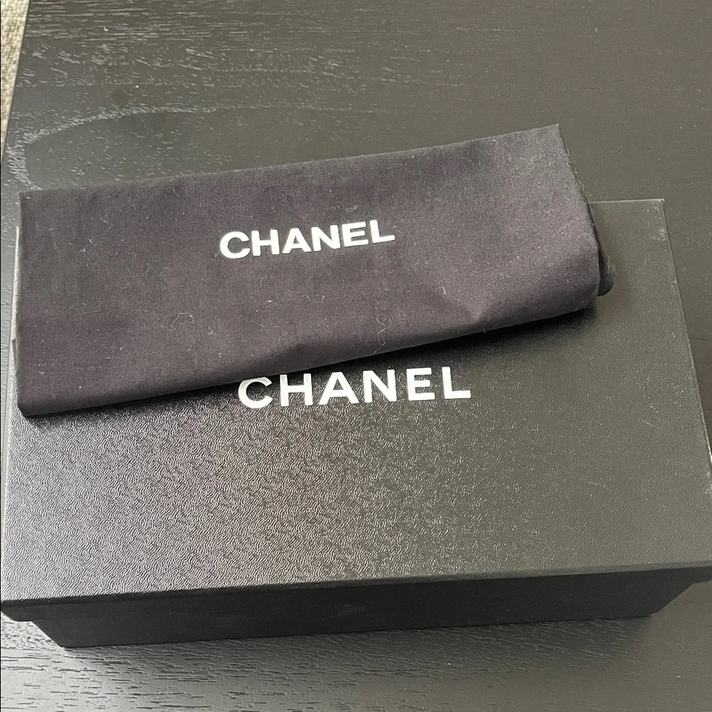 Chanel Black Box with Logo Dust Bag